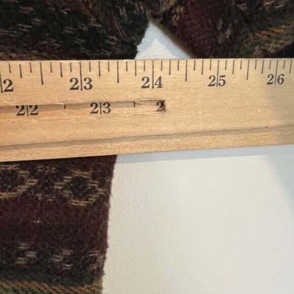 Vintage Marie Claire Women's Large Wool Blend Cardigan Sweater Shacket Fair Isle - Picture 9 of 14